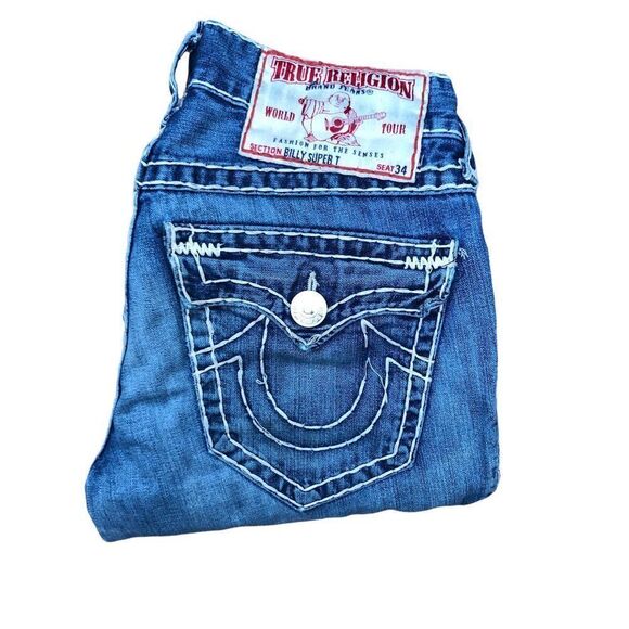 TRUE Religion Jeans Size 31 BILLY SUPER T Blue - Picture 5 of 7